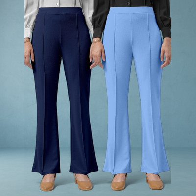 jenile stoor Loose Fit Women Dark Blue, Light Blue Trousers