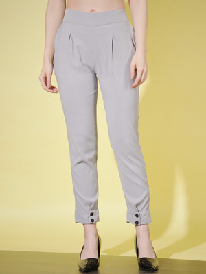 varani exim Regular Fit Women Black Trousers