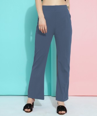 FUBACK Regular Fit Women Grey Trousers