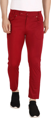 SR ENTERPISES Regular Fit Men Maroon Trousers