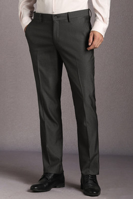 LOUIS PHILIPPE Slim Fit Men Black Trousers