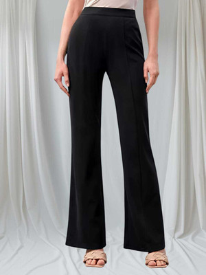 Tiki Tees Regular Fit Women Black Trousers