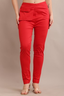 VAYATI Regular Fit Women Red Trousers