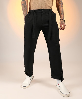 CAMPUS SUTRA Regular Fit Men Black Trousers