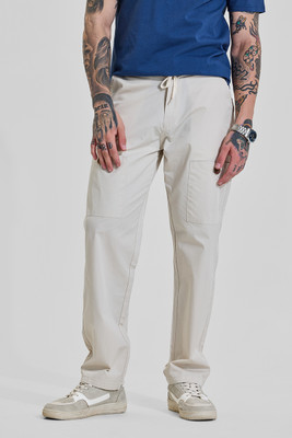 Snitch Relaxed Men White Trousers