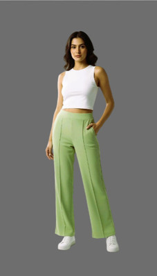 LAXMISPORTS Straight Fit Women Green Trousers