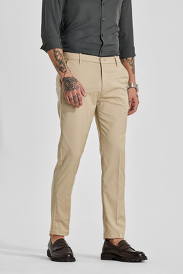 Snitch Regular Fit Men Beige Trousers
