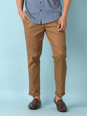 V-MART Regular Fit Men Brown Trousers