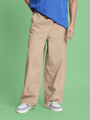 Bene Kleed Loose Fit Men Beige Trousers