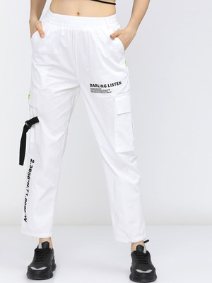Tokyo Talkies Regular Fit Women White Trousers