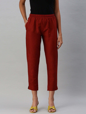 High Glitz Regular Fit Women Blue Trousers