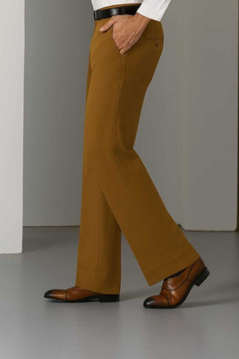 GuptaJiTraders Regular Fit Men Khaki Trousers