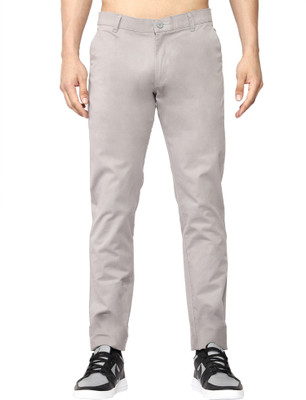 JUST BLACK Regular Fit Men Grey Trousers