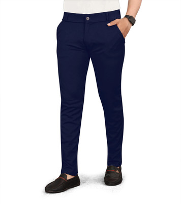 Clothone Slim Fit Men Blue Trousers