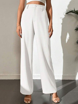 NEXT ONE Regular Fit Women White Trousers