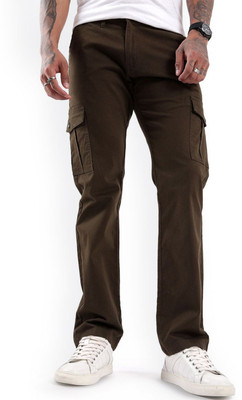 WROGN Straight Fit Men Brown Trousers