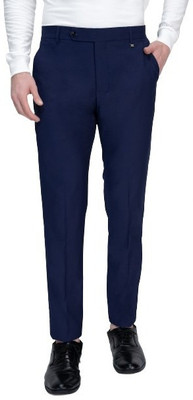 french crown Regular Fit Men Blue Trousers