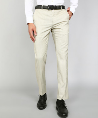 Raymond Slim Fit Men Beige Trousers