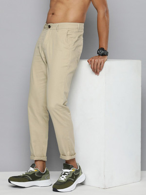 R.Code by The Roadster Life Co. Regular Fit Men Beige Trousers