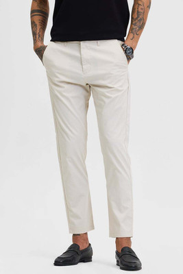 Snitch Slim Fit Men Beige Trousers