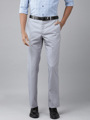 PARK AVENUE Regular Fit Men Grey Trousers