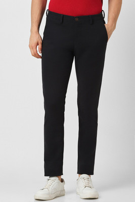 VAN HEUSEN Slim Fit Men Black Trousers