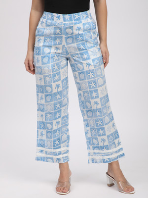 R&B Regular Fit Women Blue Trousers
