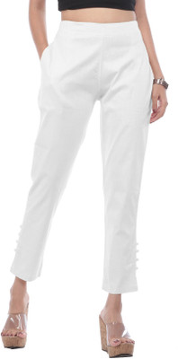 TRUELADY Regular Fit Women White Trousers