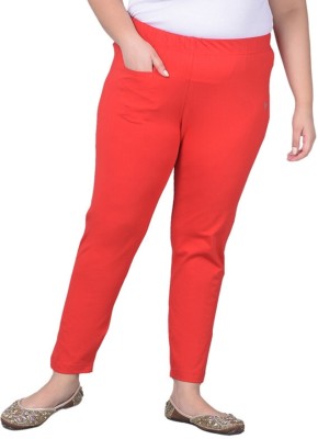 Comfort Lady Regular Fit Women Red Trousers
