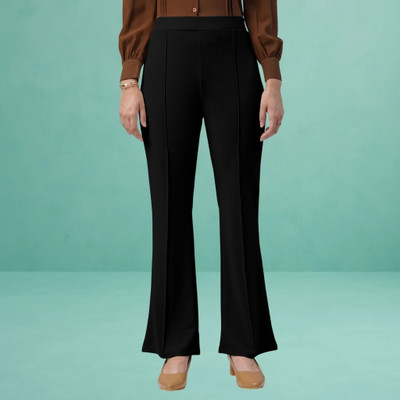 Squadfashion Loose Fit Women Black Trousers