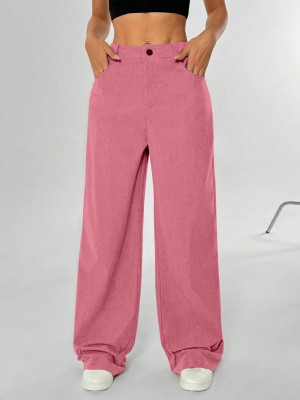 Rajovati Loose Fit Women Pink Trousers