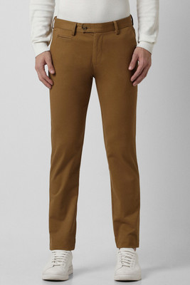 PETER ENGLAND Slim Fit Men Brown Trousers
