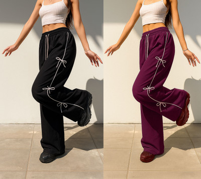 YSP FASHION Regular Fit Women Black, Grey Trousers