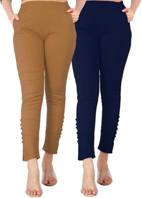 DKD Skinny Fit Women Dark Blue, Khaki Trousers