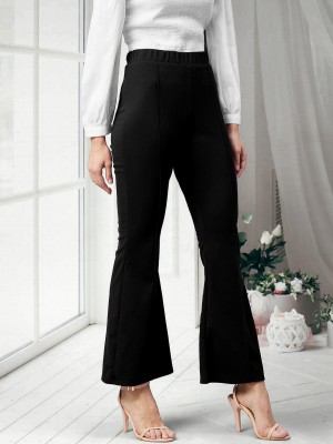 FUBACK Regular Fit Women Black Trousers