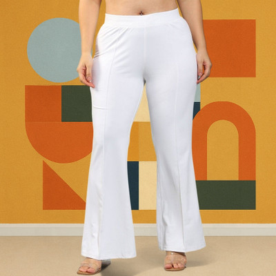 Anitafashion Loose Fit Women White Trousers