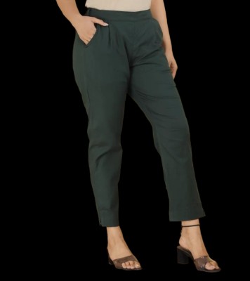 SHREEMEERA Comfort Fit Women Dark Green Trousers