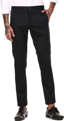 FLYING MACHINE Regular Fit Men Black Trousers