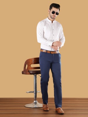 pesado Slim Fit Men Blue Trousers