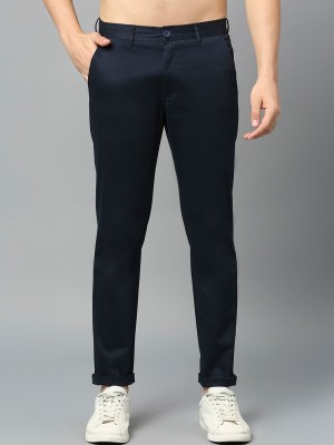 HERE&NOW Slim Fit Men Blue Trousers