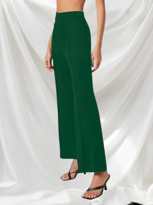 HouseOfCommon Regular Fit Women Green Trousers