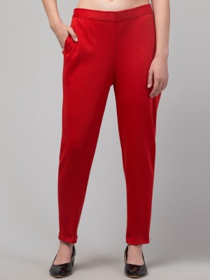 KGFONECLOTH Regular Fit Women Red Trousers