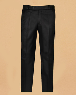 french crown Regular Fit Men Black Trousers