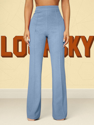 nitafashion Comfort Fit, Regular Fit Women Light Blue Trousers