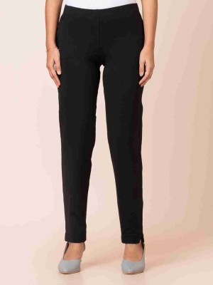 LOOKS Slim Fit Women Black Trousers