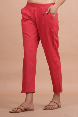 SUHANI CREATION Regular Fit Women Red Trousers