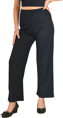 pinkshell Regular Fit Women Black Trousers