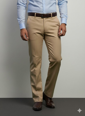 DRAGONWITCH Straight Fit Men Khaki Trousers