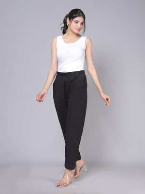 Vatatmaj Creations Regular Fit Women Black Trousers