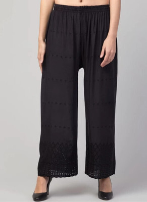 HouseOfCommon Regular Fit Women Black Trousers